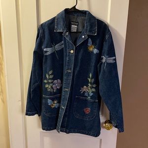 Painted jean jacket. Size 12